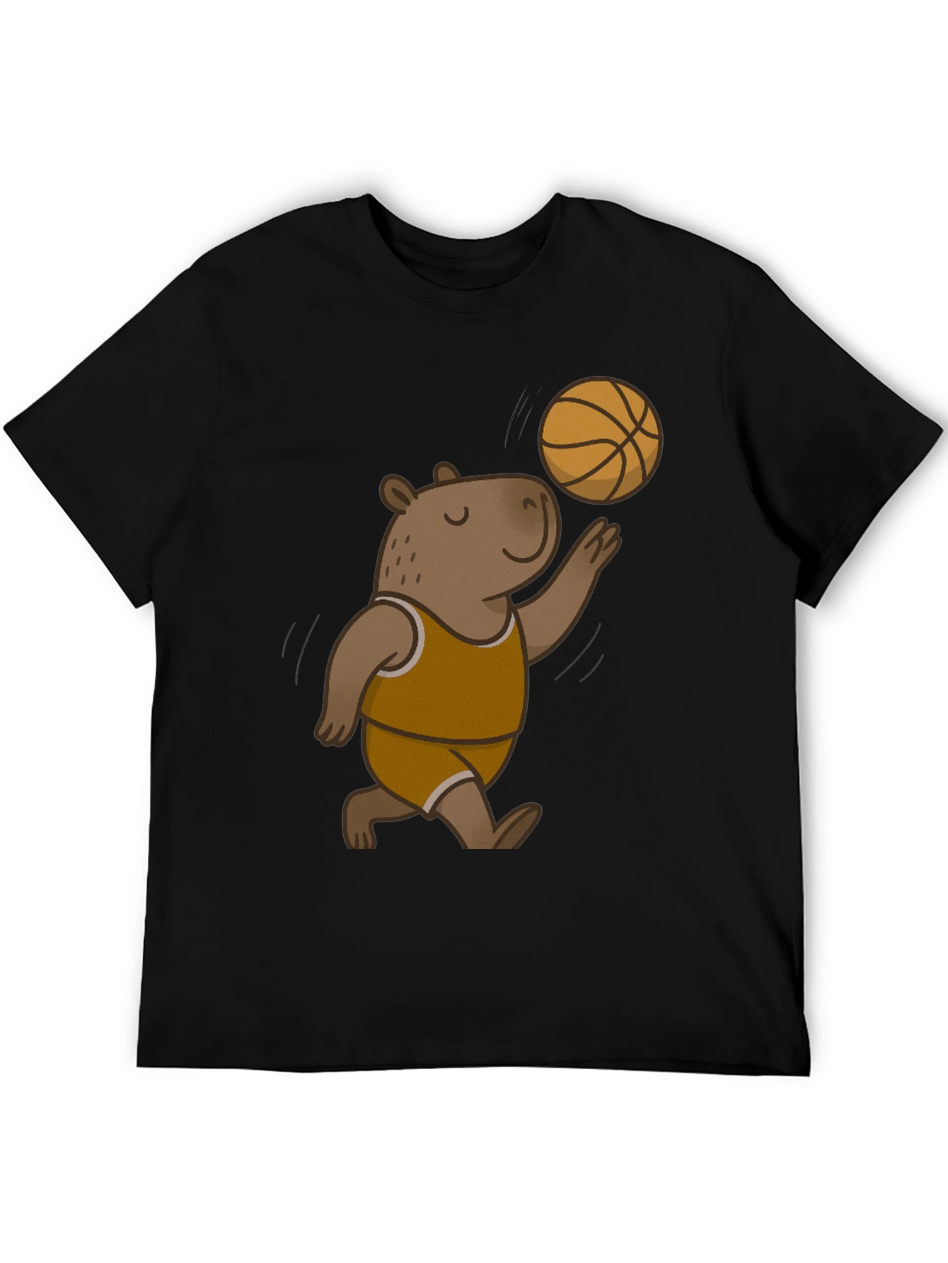 Capybara Basketball Black T-Shirt