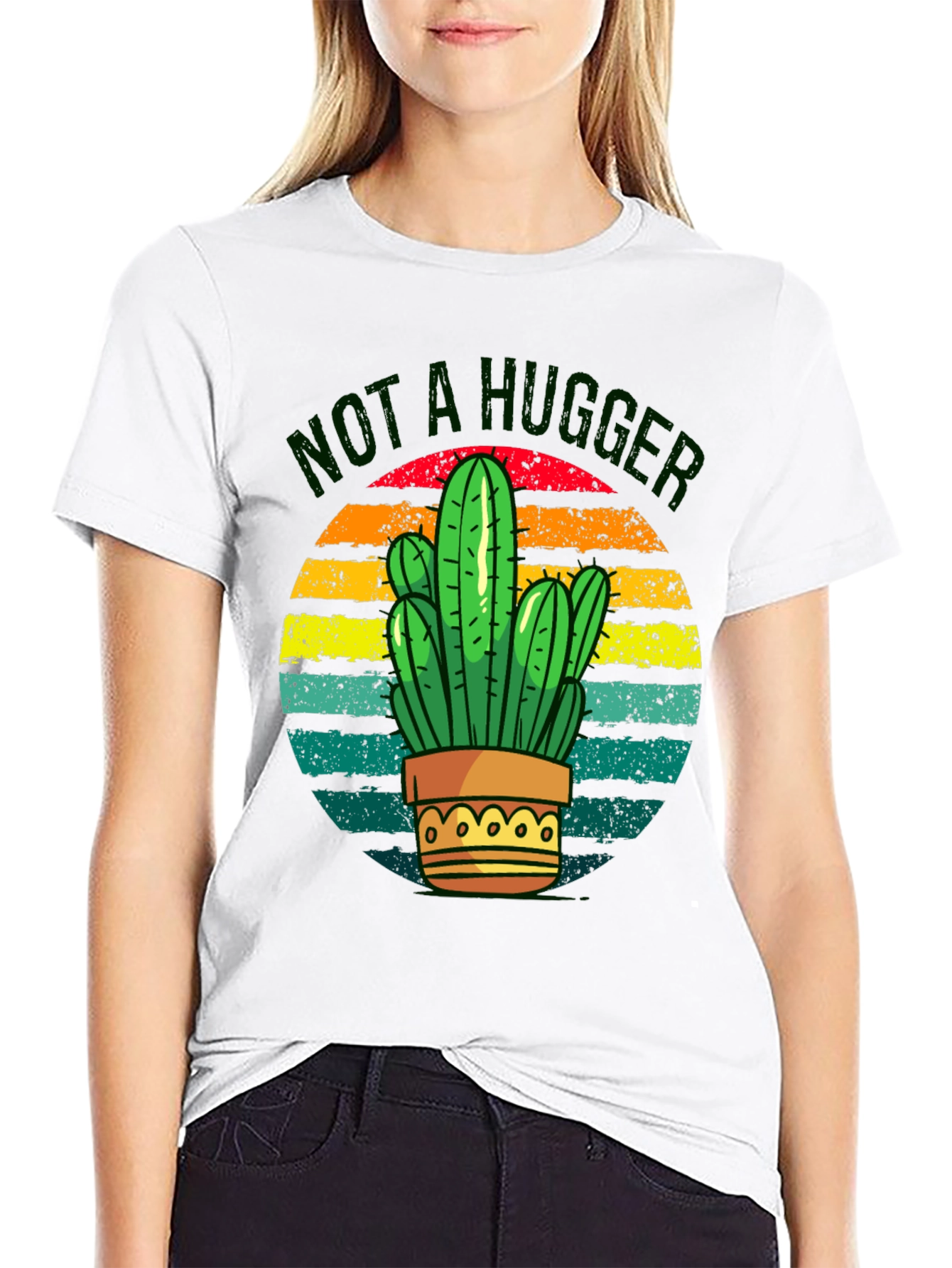 Not a Hugger Cactus Graphic Tee