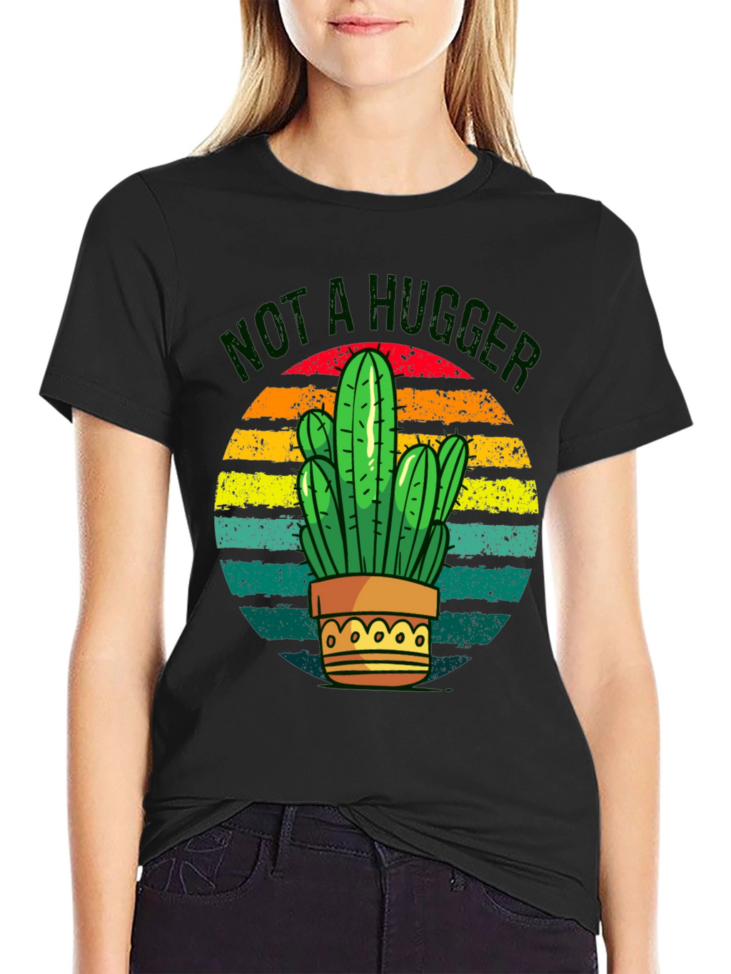 Not a Hugger Cactus Graphic Tee