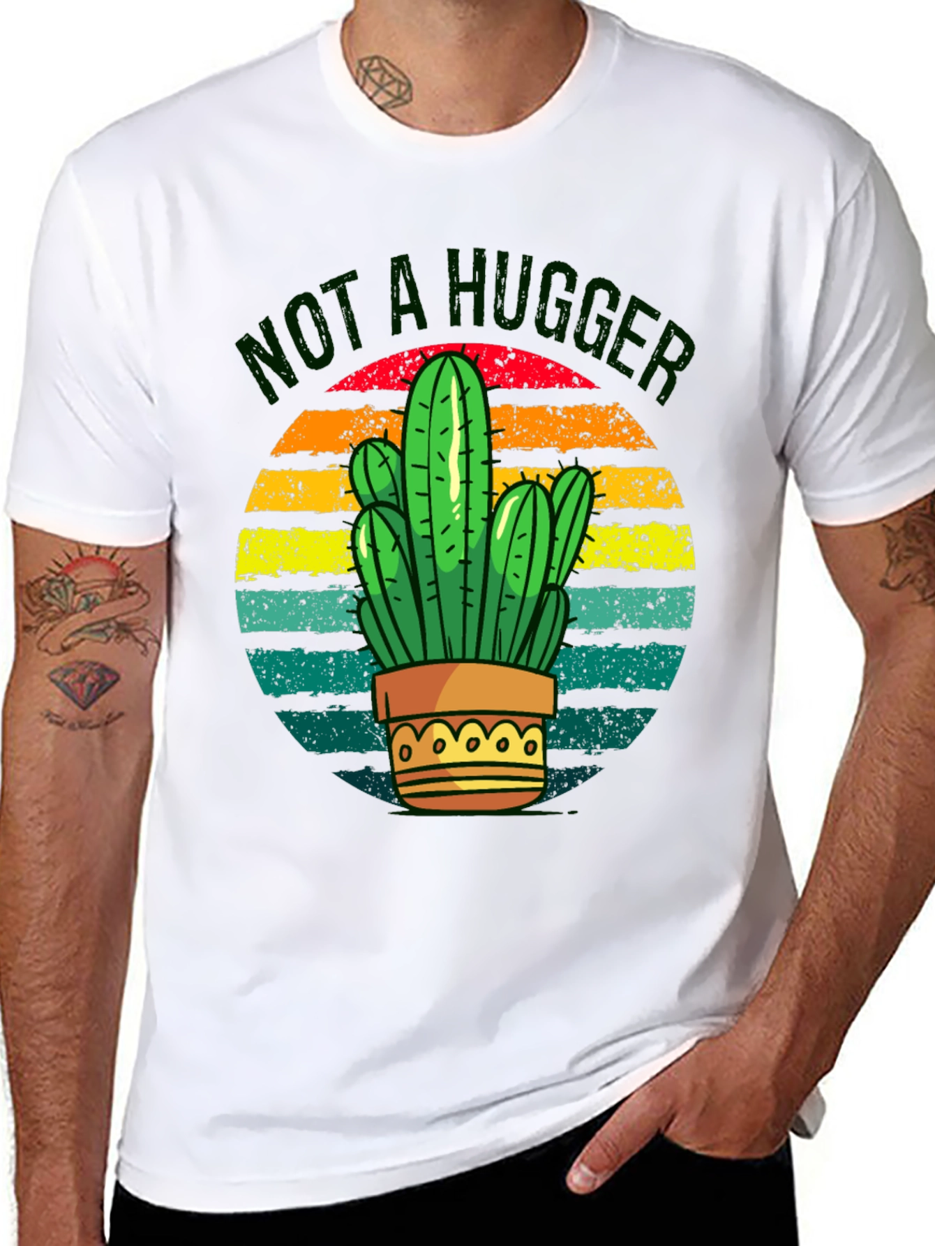 Not a Hugger Cactus Graphic Tee