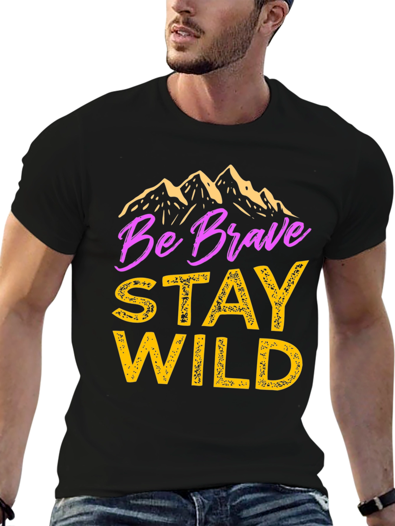 Be Brave Stay Wild Graphic T-Shirt