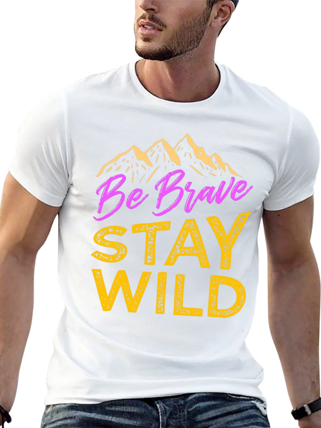 Be Brave Stay Wild Graphic T-Shirt