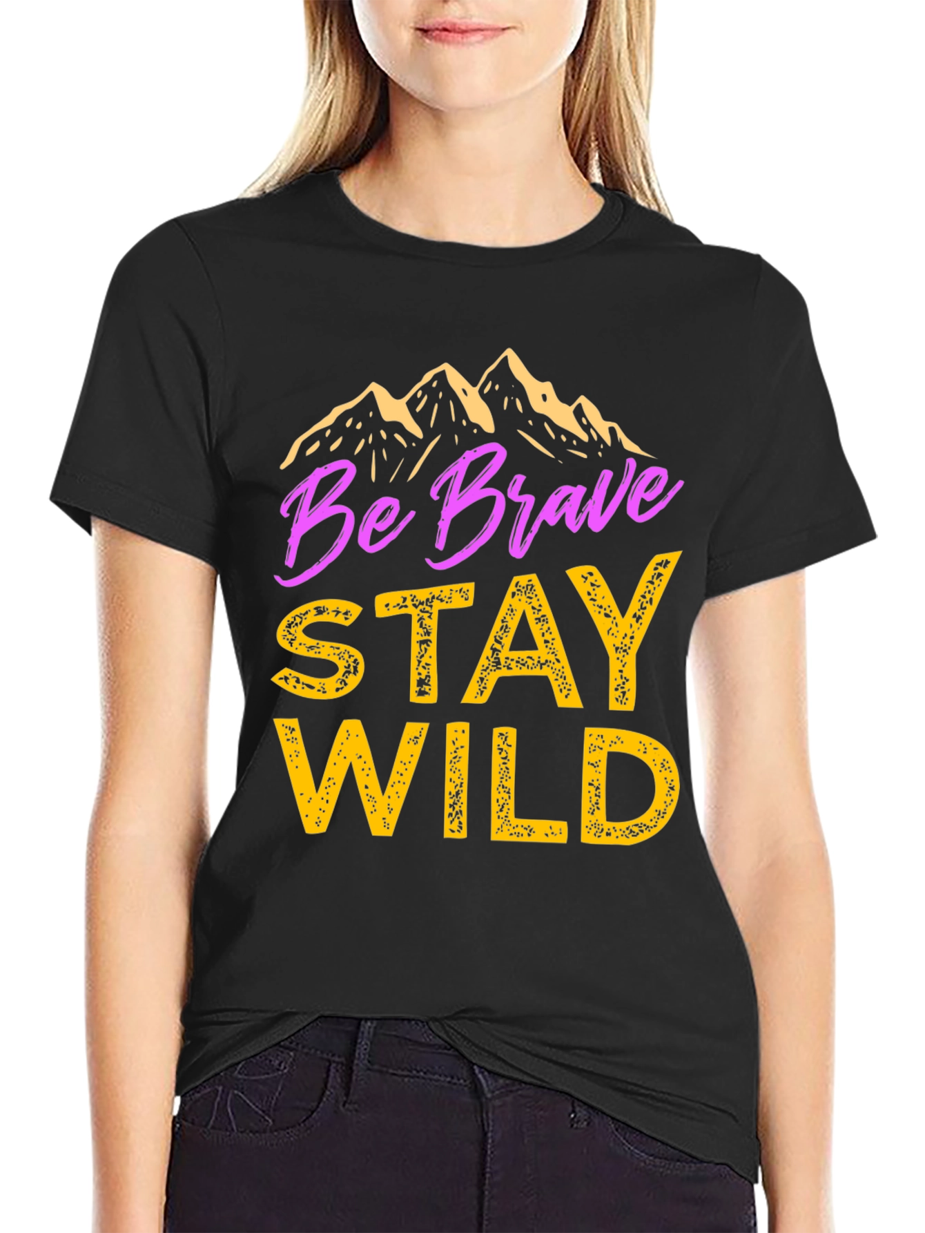 Be Brave Stay Wild Graphic T-Shirt