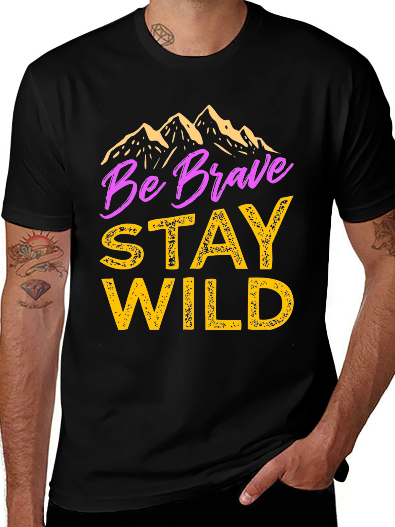 Be Brave Stay Wild Graphic T-Shirt