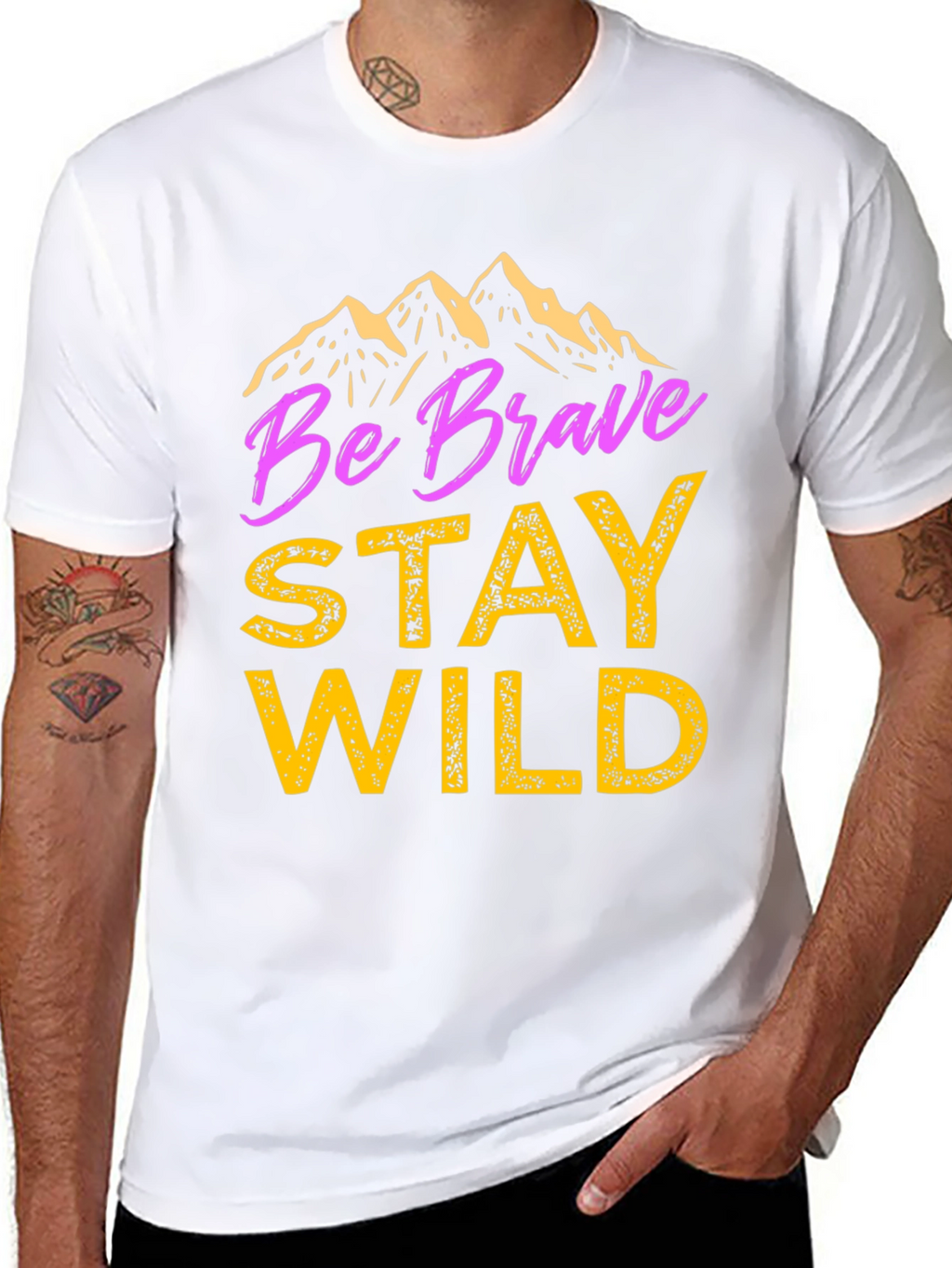 Be Brave Stay Wild Graphic T-Shirt