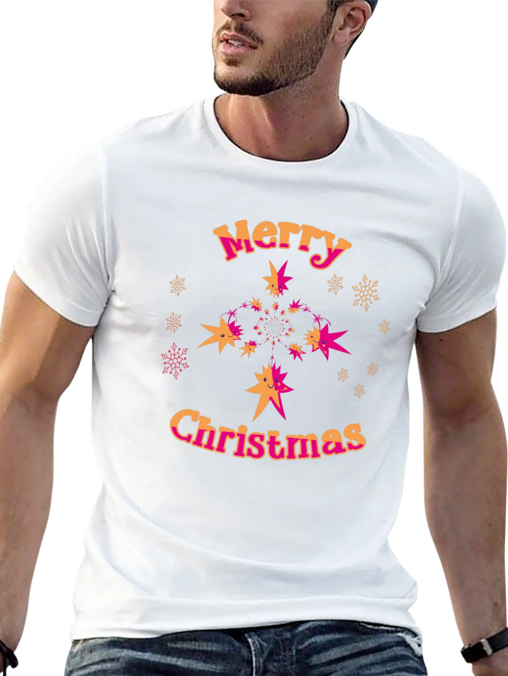 Merry Christmas Starburst Graphic Tee