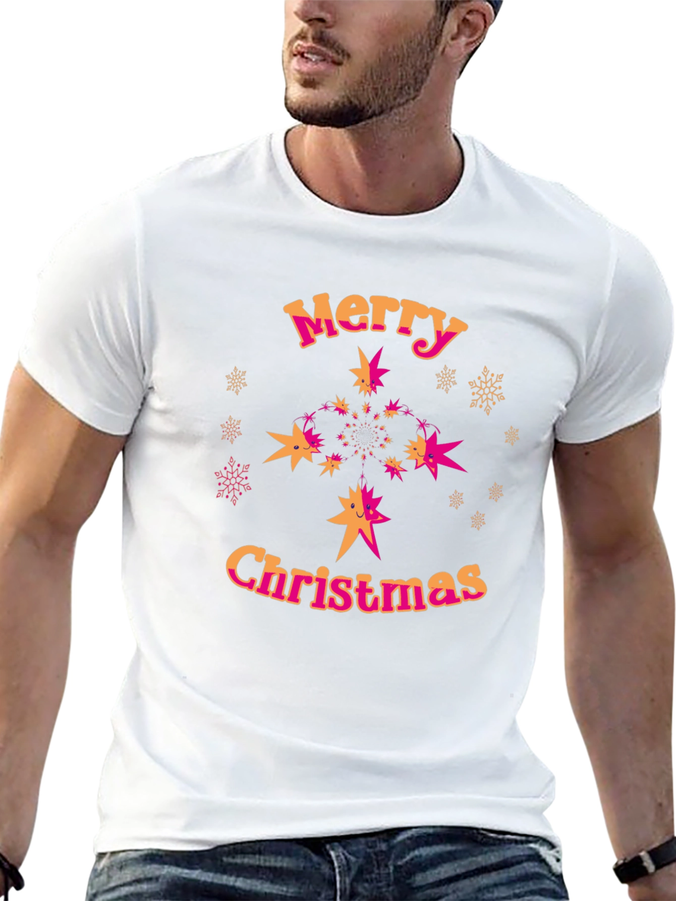 Merry Christmas Starburst Graphic Tee