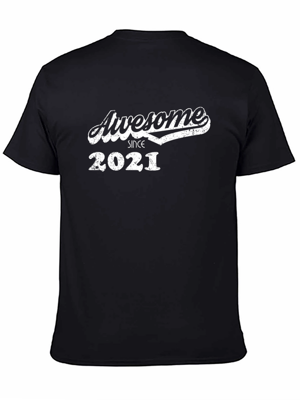 Awesome Since 2021 Black Graphic Tee