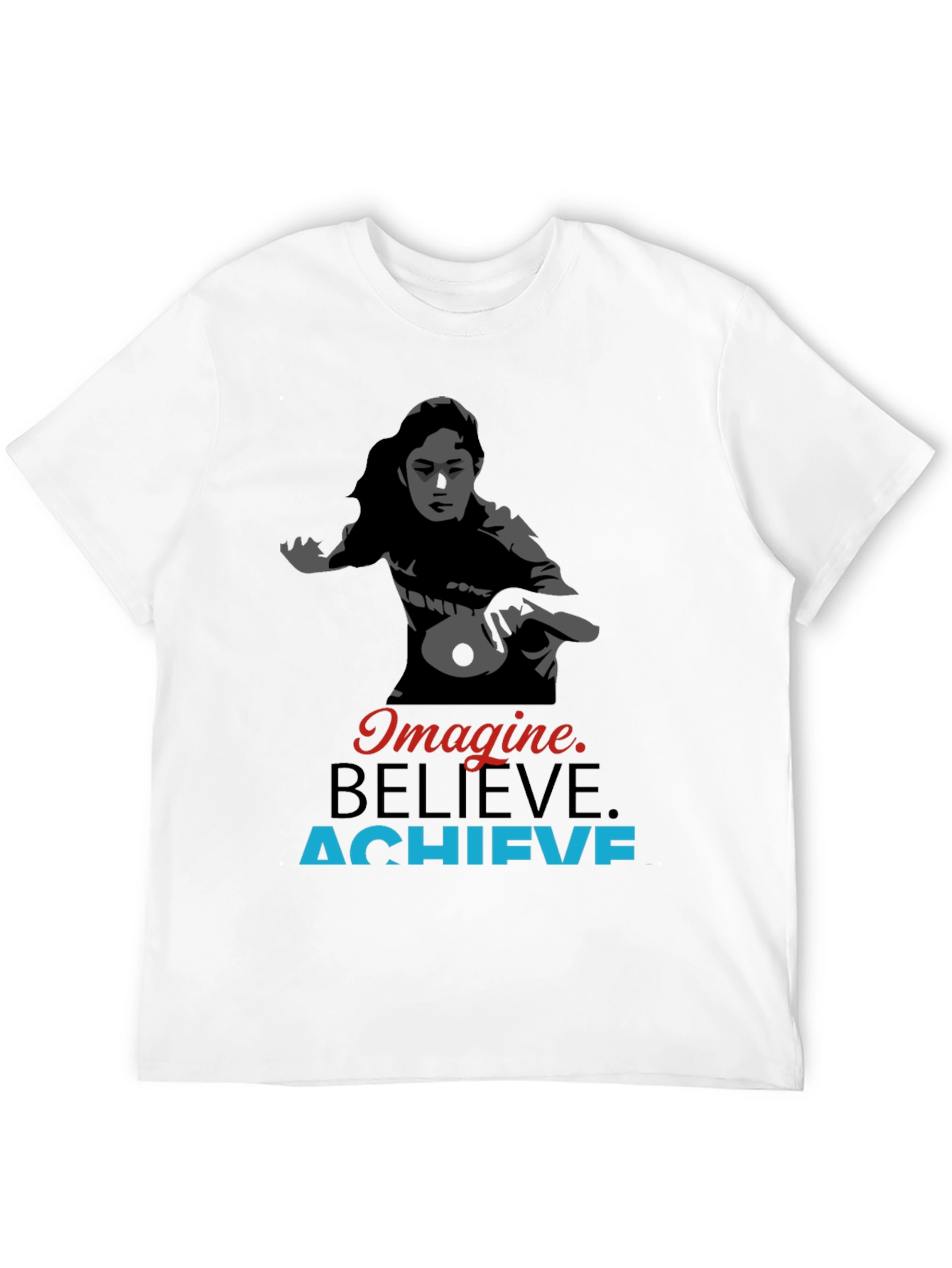 Imagine Believe Achieve Table Tennis Graphic Tee