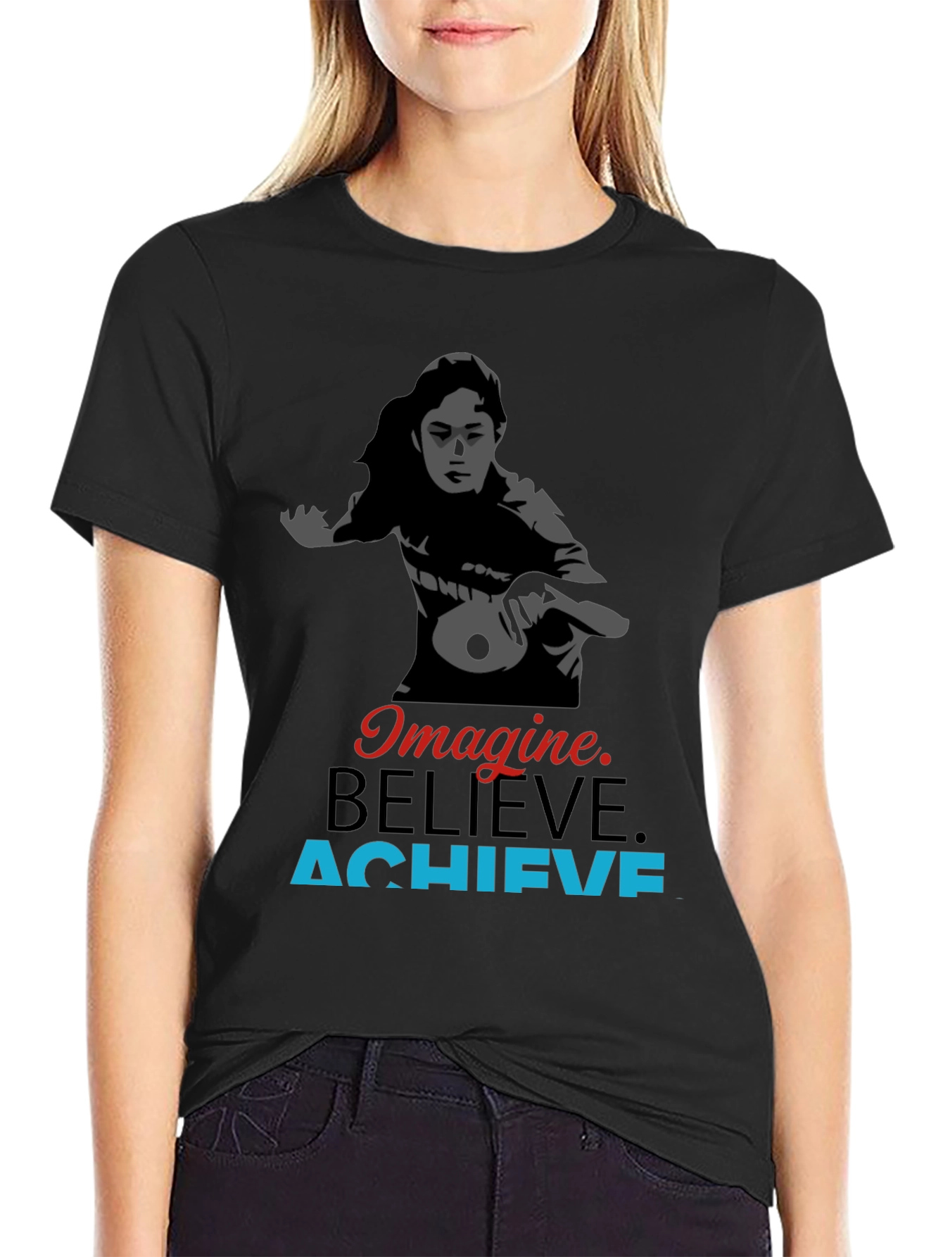 Imagine Believe Achieve Table Tennis Graphic Tee