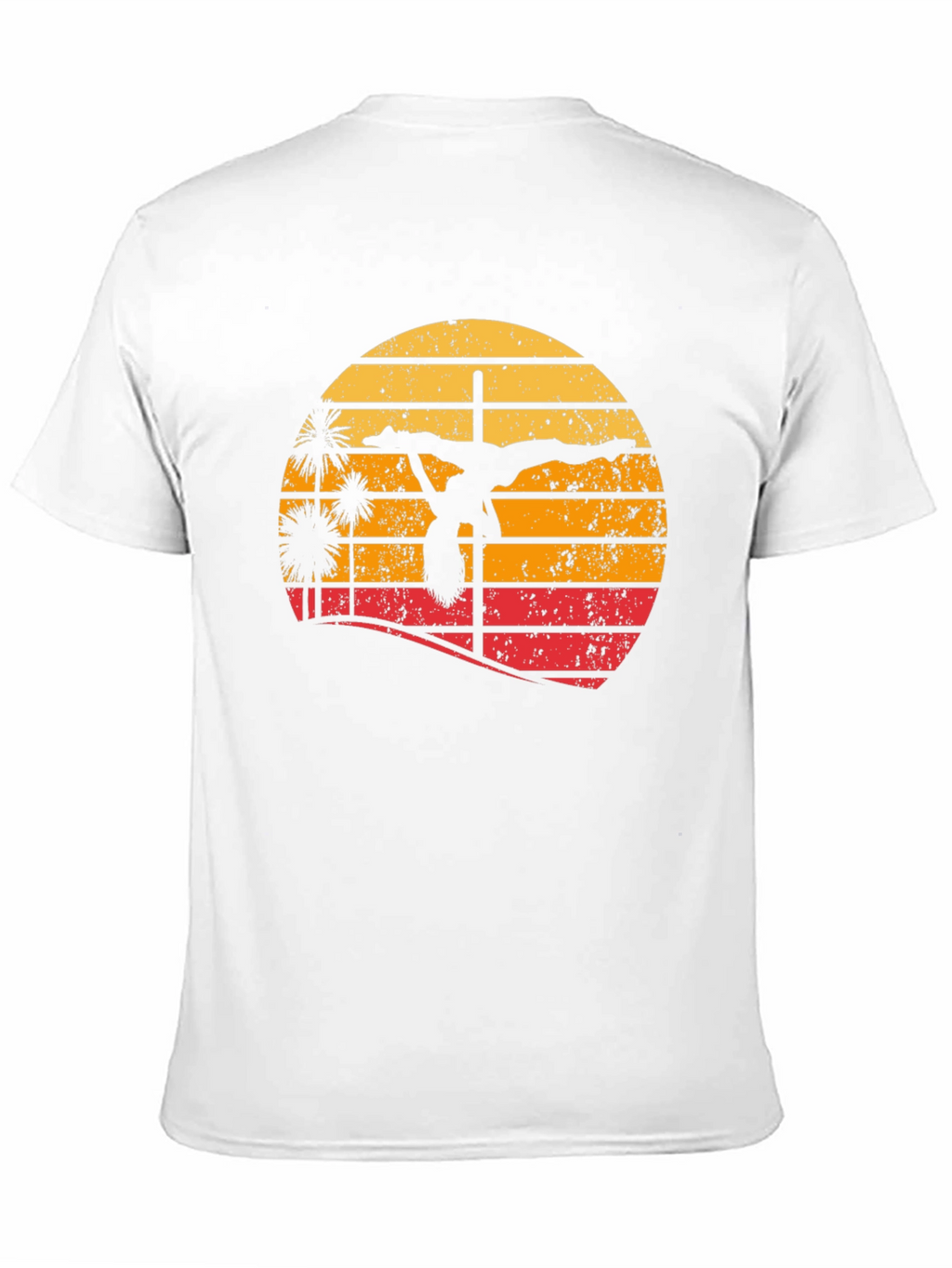 Retro Sunset Pole Dancer T-Shirt - Unique Design