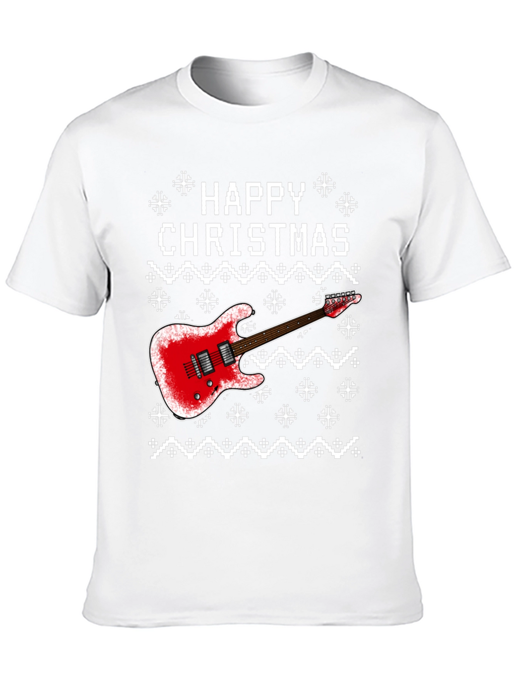 Happy Christmas Guitar Graphic Tee