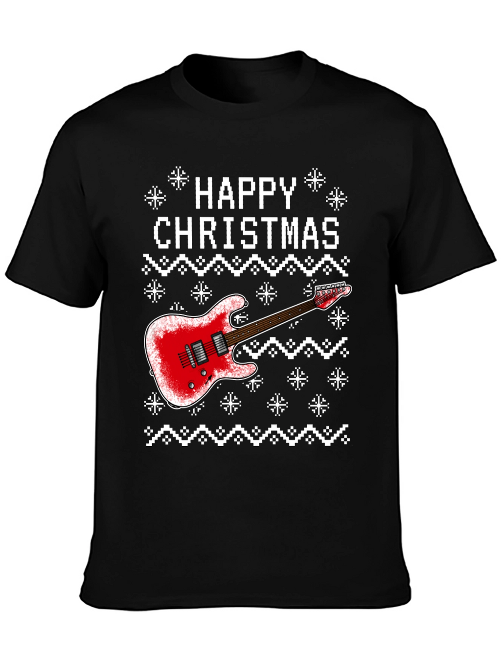 Happy Christmas Guitar Graphic Tee