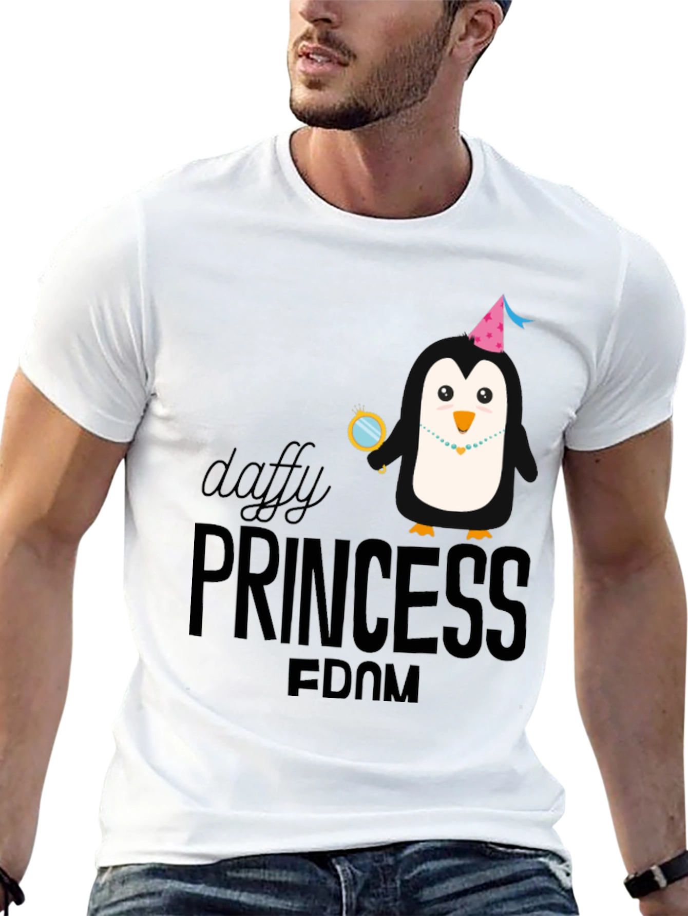 Daffy Princess Penguin T-Shirt Funny Graphic Tee