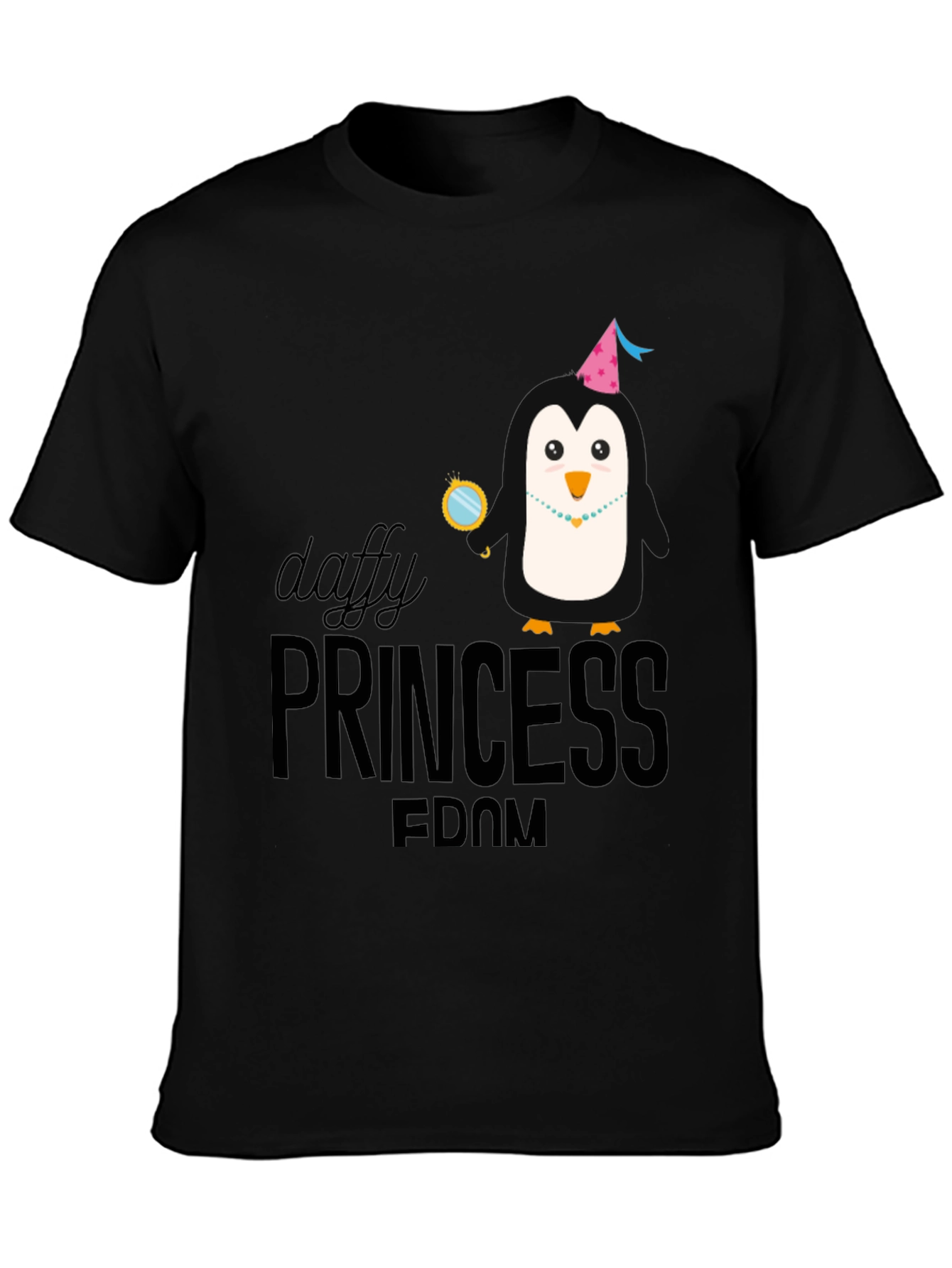 Daffy Princess Penguin T-Shirt Funny Graphic Tee