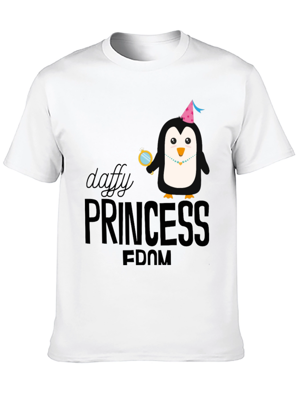 Daffy Princess Penguin T-Shirt Funny Graphic Tee