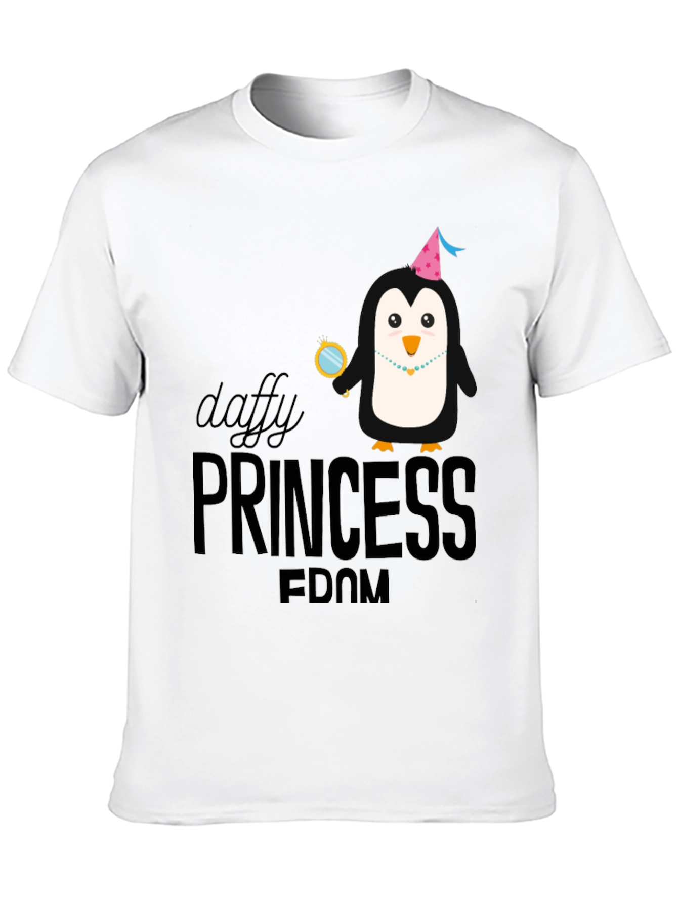 Daffy Princess Penguin T-Shirt Funny Graphic Tee
