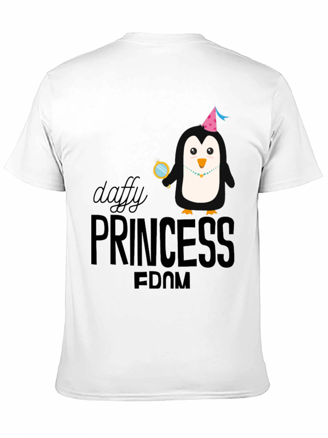 Daffy Princess Penguin T-Shirt Funny Graphic Tee