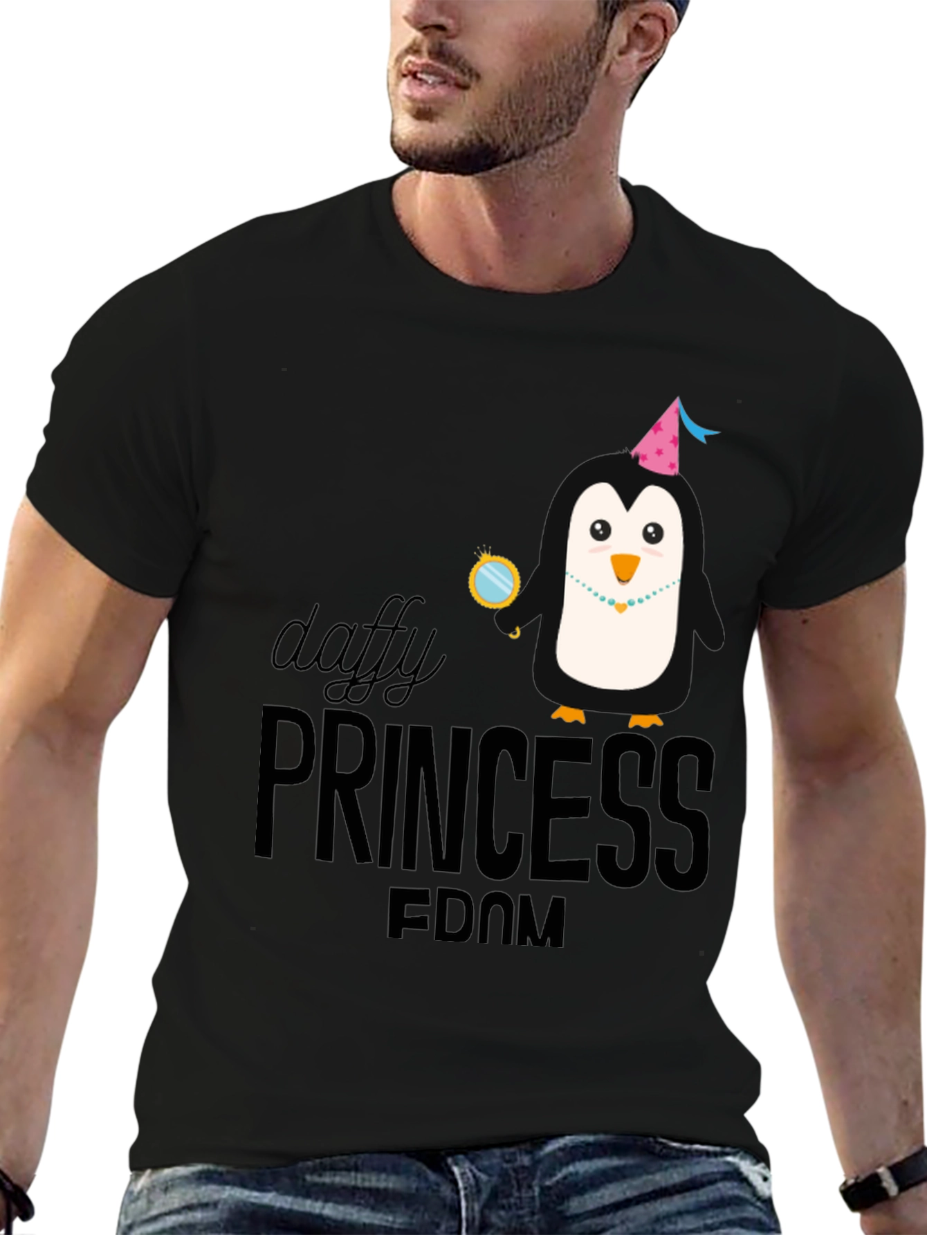 Daffy Princess Penguin T-Shirt Funny Graphic Tee
