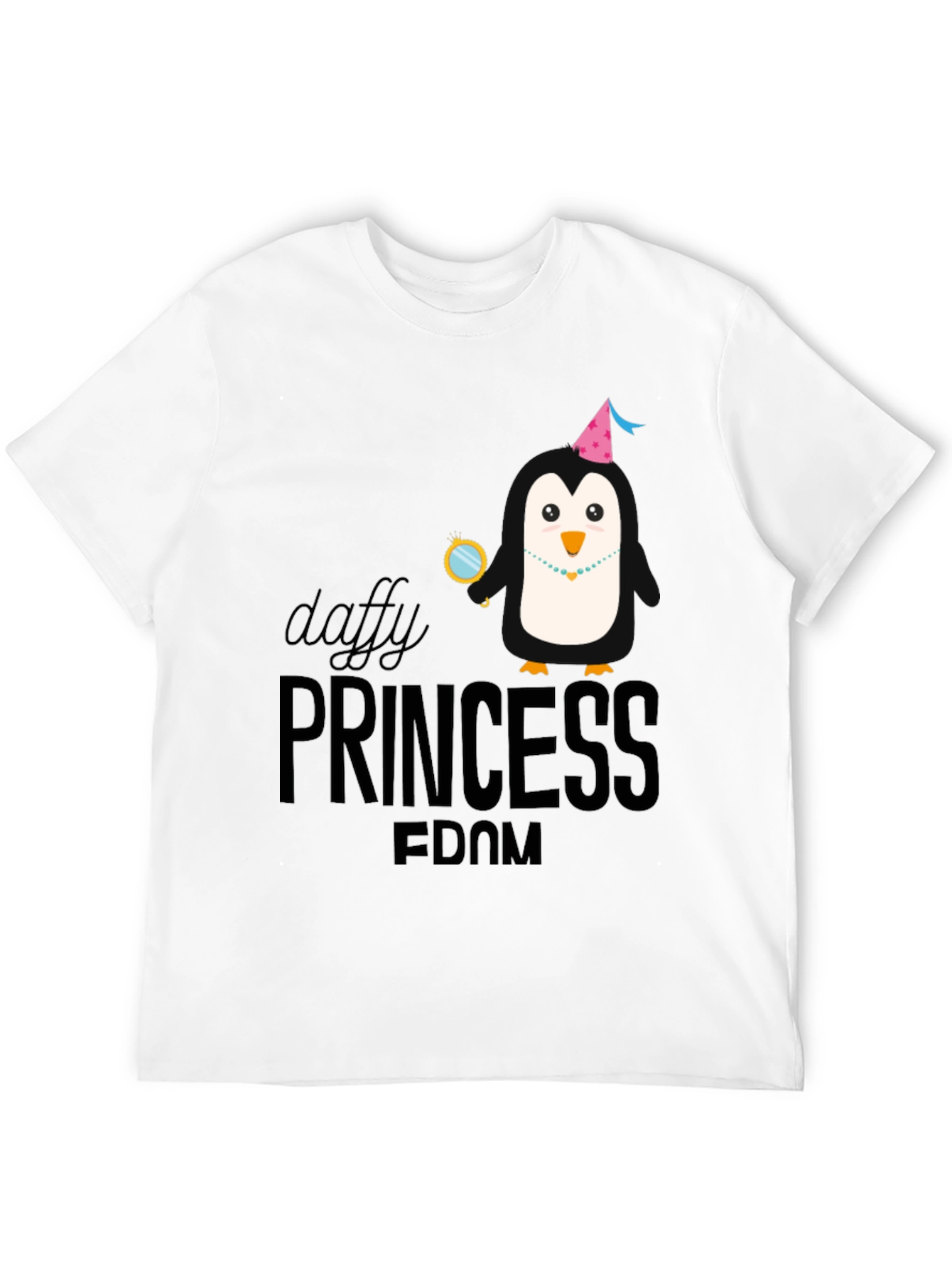 Daffy Princess Penguin T-Shirt Funny Graphic Tee
