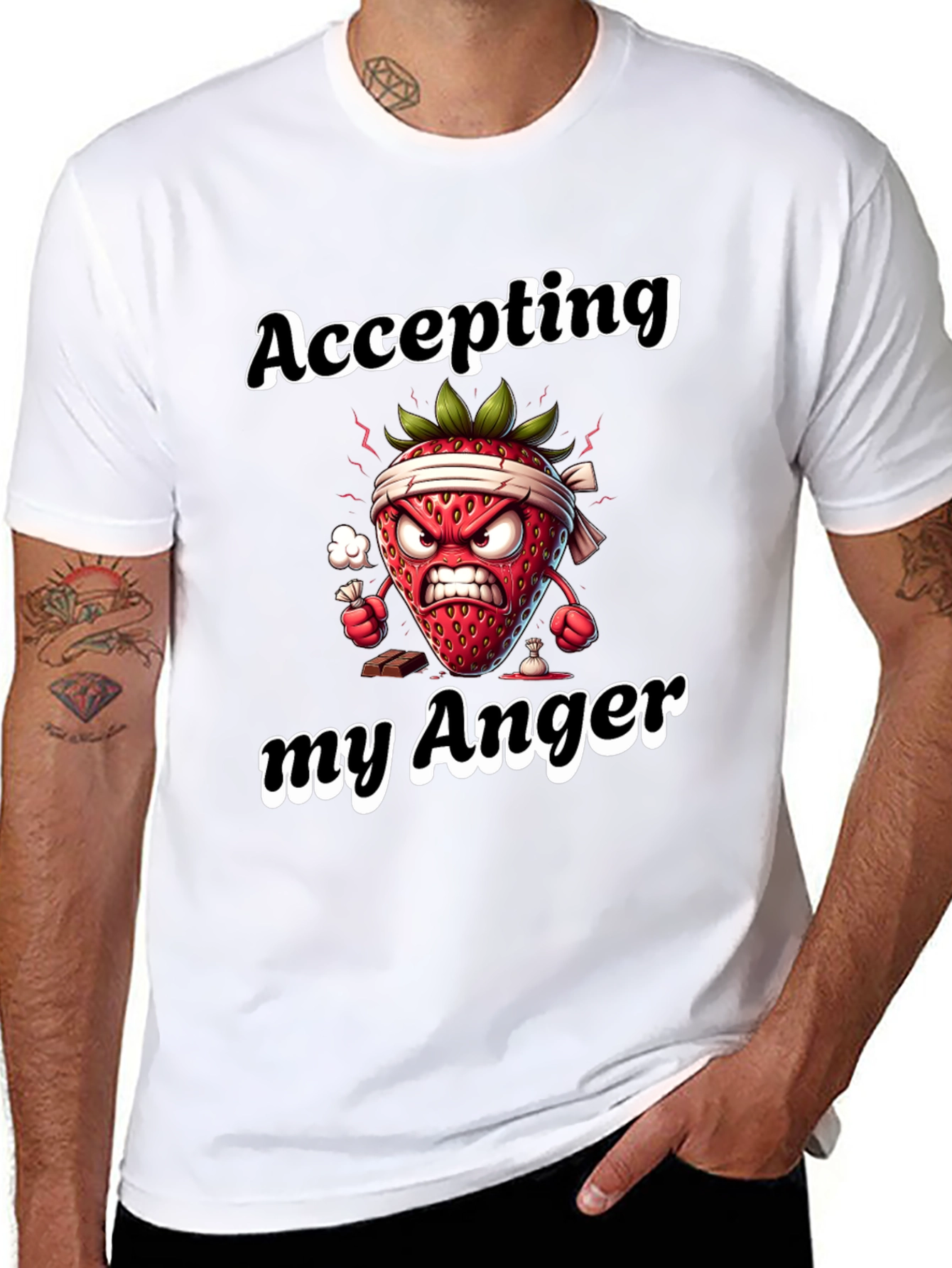 Accepting My Anger Funny Strawberry T-Shirt