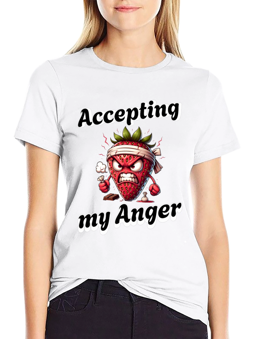 Accepting My Anger Funny Strawberry T-Shirt