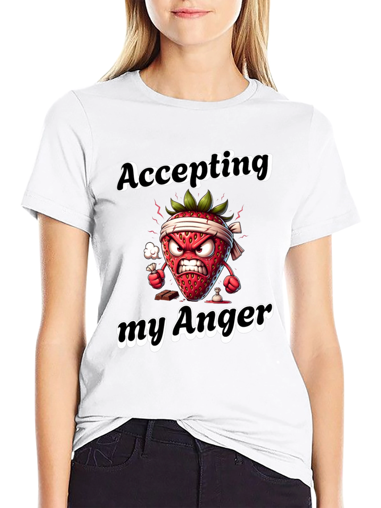 Accepting My Anger Funny Strawberry T-Shirt