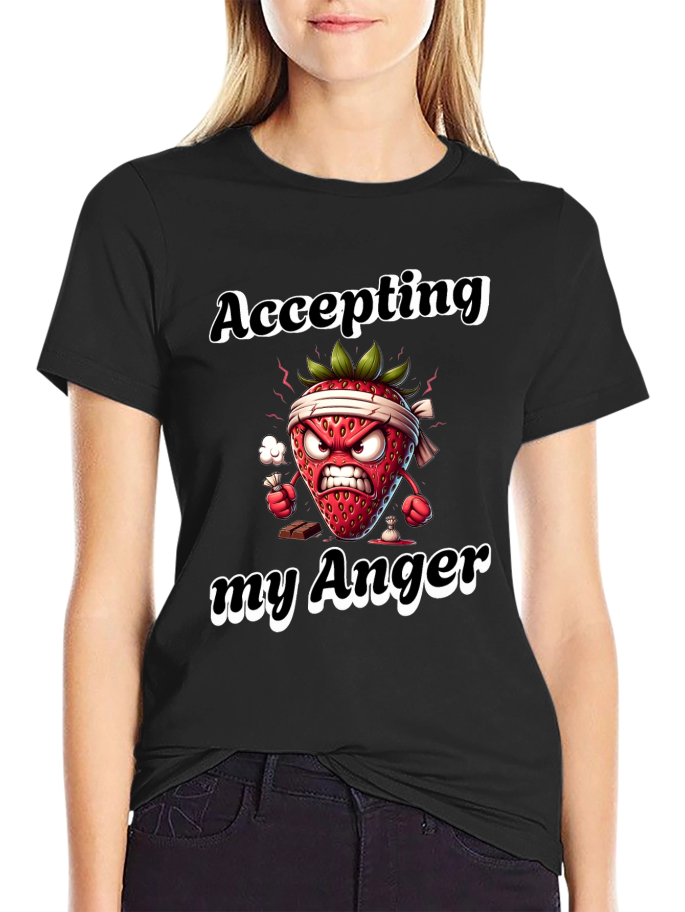 Accepting My Anger Funny Strawberry T-Shirt