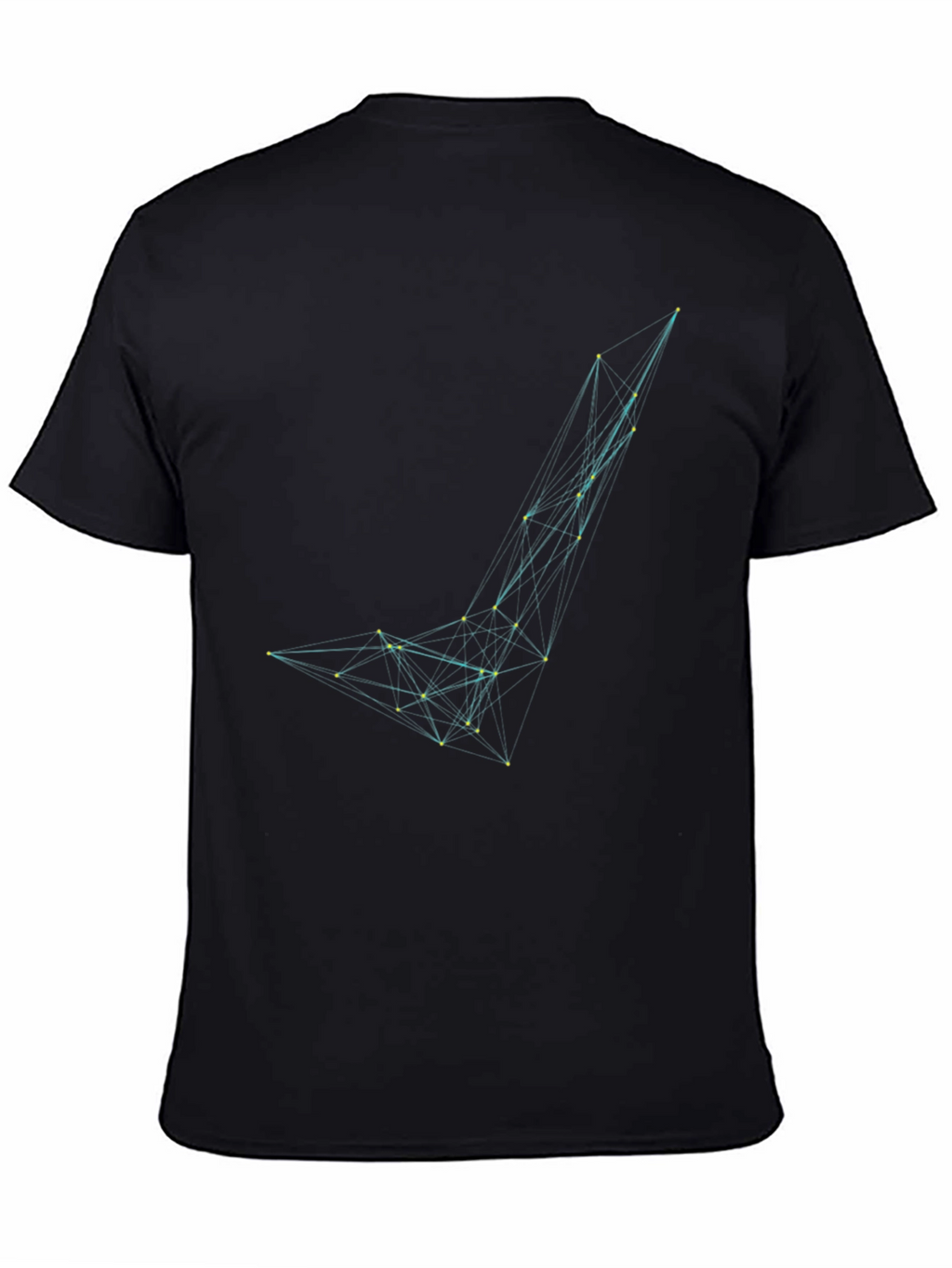 Abstract Geometric Graphic Print Black T-Shirt
