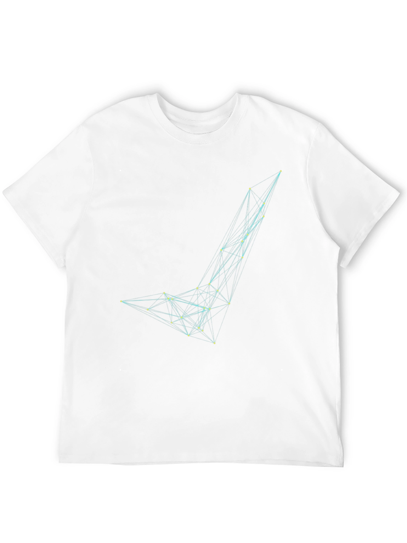 Abstract Geometric Graphic Print Black T-Shirt