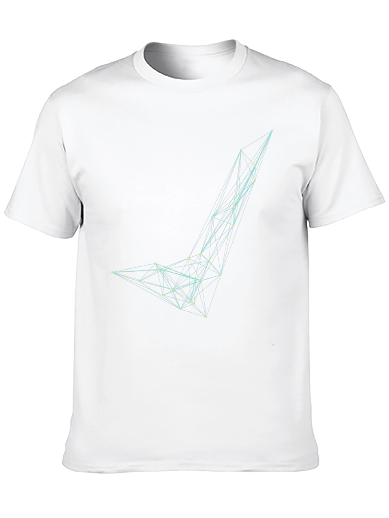 Abstract Geometric Graphic Print Black T-Shirt