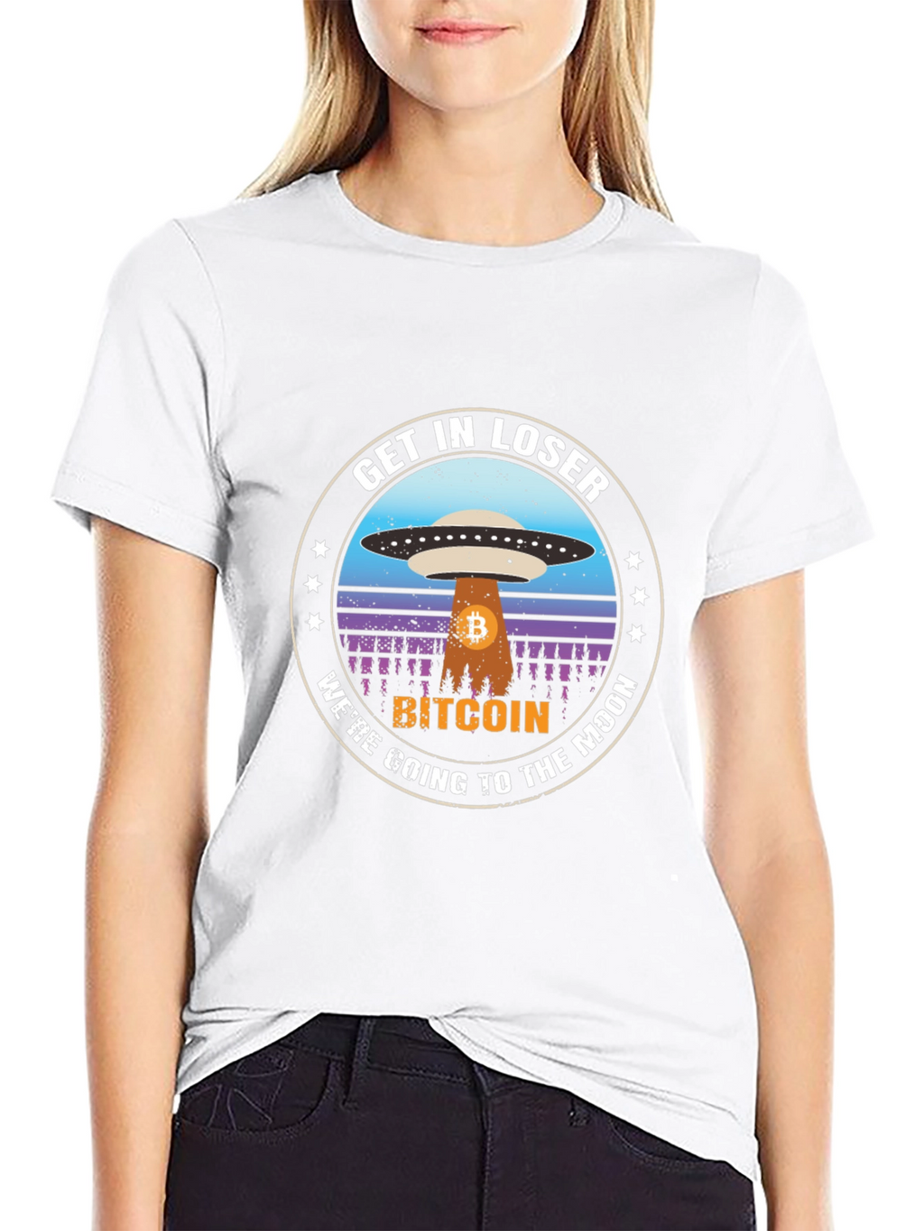 Bitcoin To The Moon Graphic T-Shirt