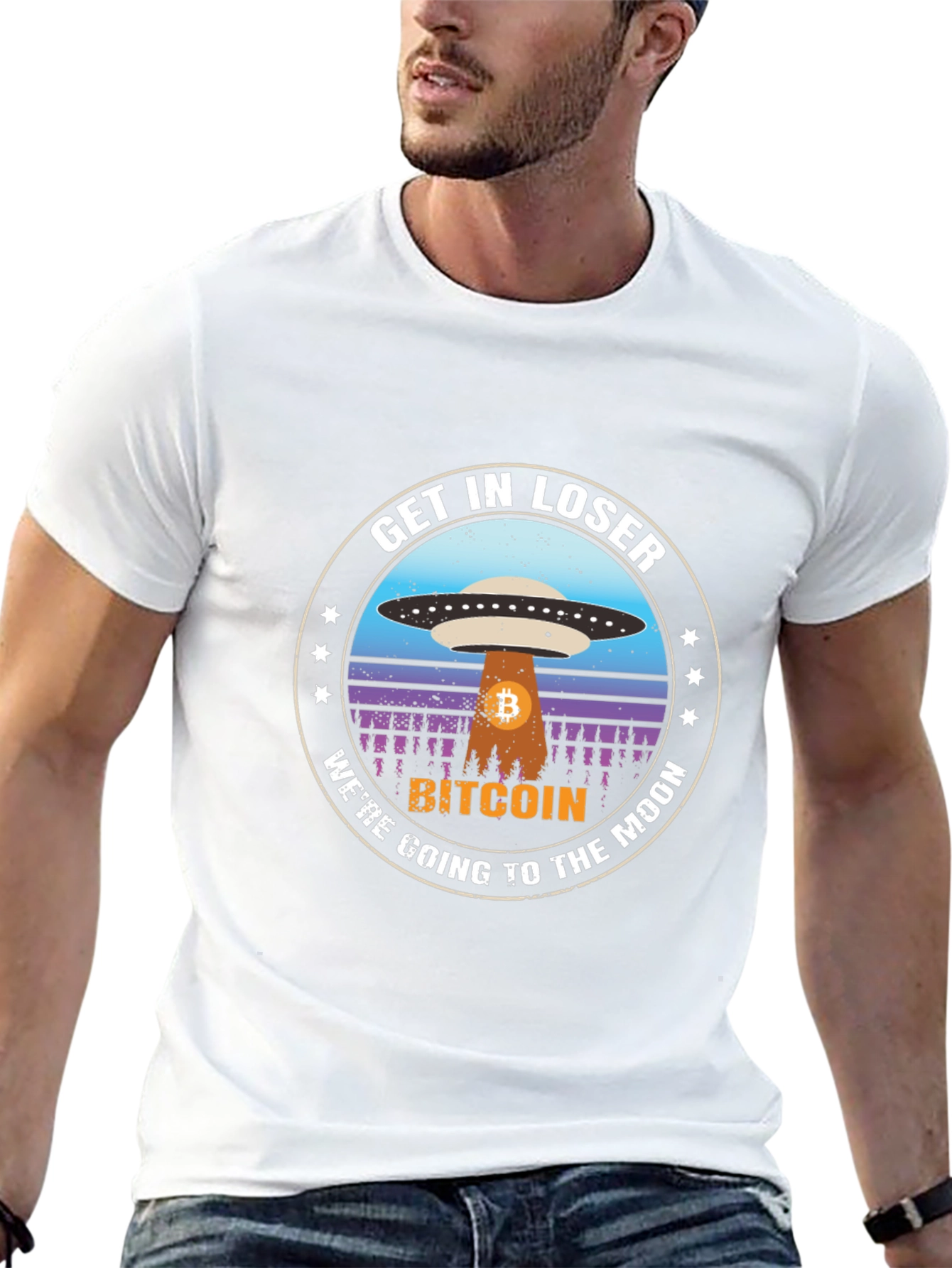 Bitcoin To The Moon Graphic T-Shirt