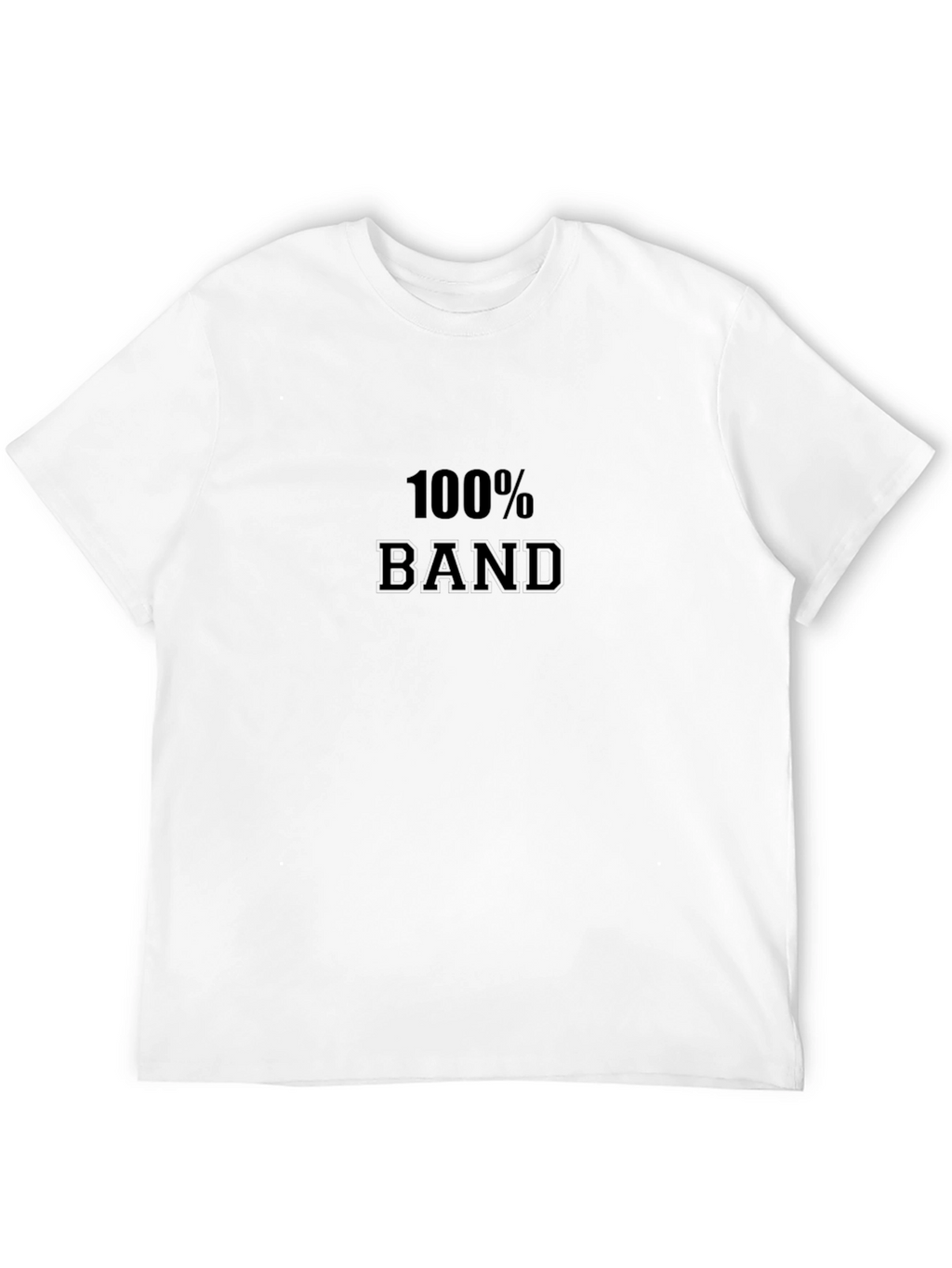 100% Band Black Graphic Tee - Casual Style