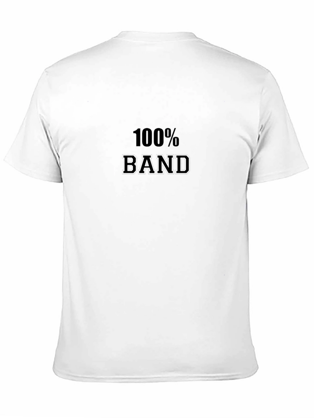 100% Band Black Graphic Tee - Casual Style
