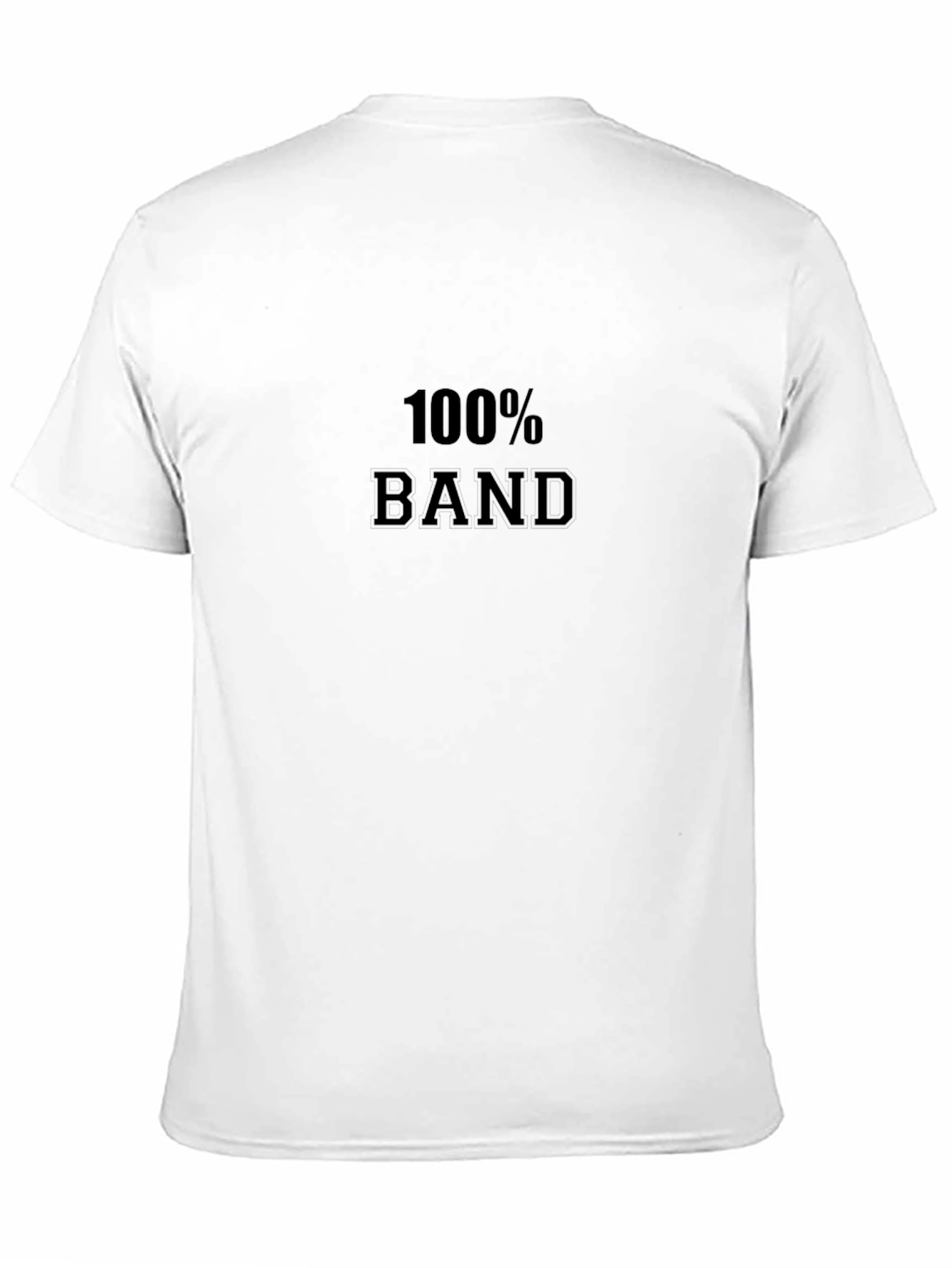 100% Band Black Graphic Tee - Casual Style