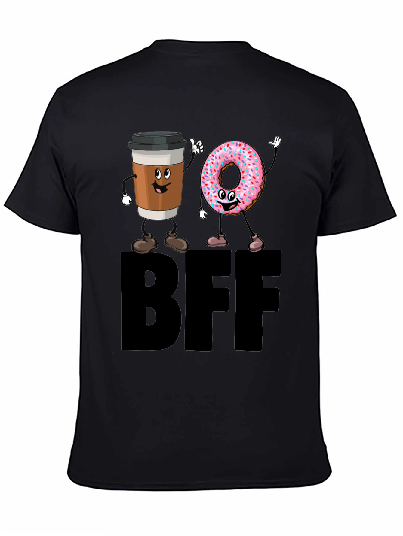 Coffee & Donut BFF T-Shirt - Best Friends Forever Graphic Tee