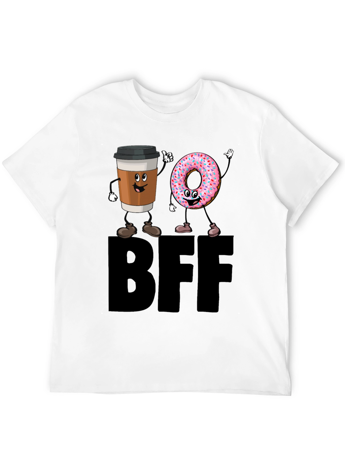 Coffee & Donut BFF T-Shirt - Best Friends Forever Graphic Tee