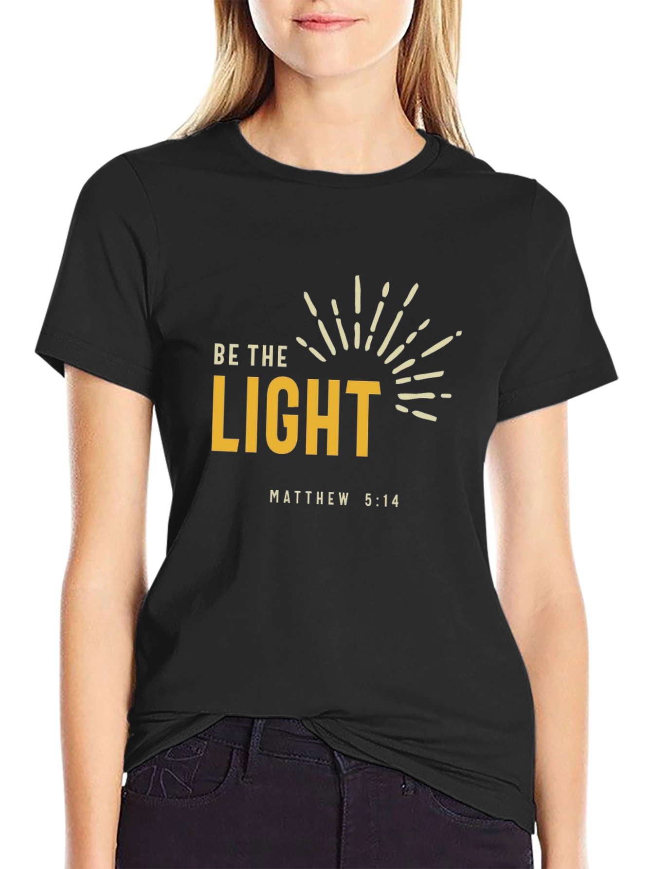 Be The Light T-Shirt - Matthew 5:14 - Christian Apparel