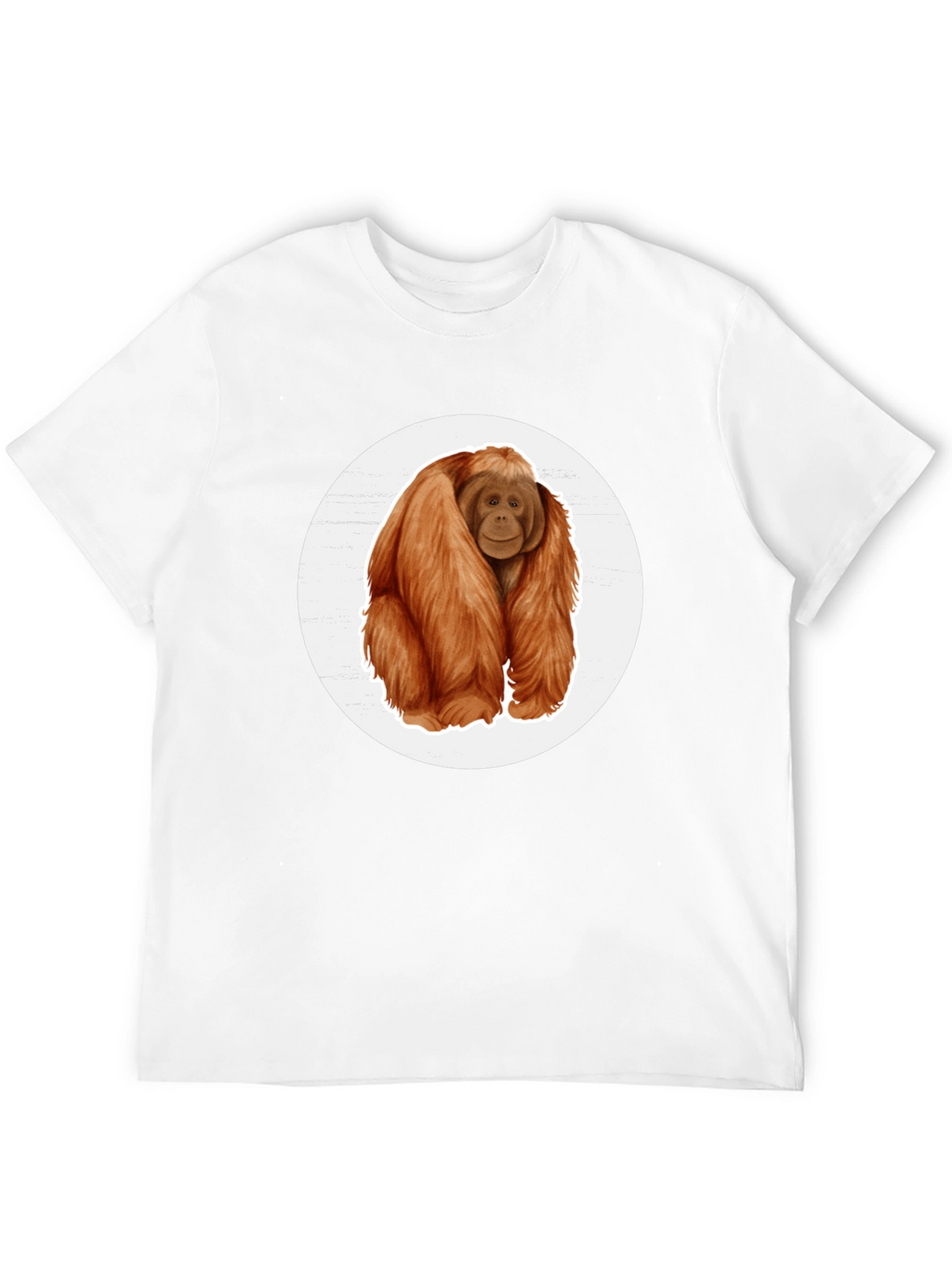 Orangutan Graphic Tee - Black Cotton T-Shirt