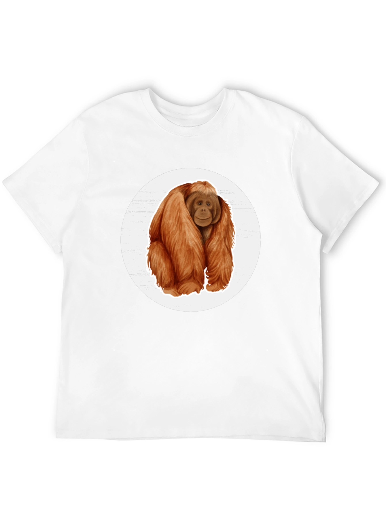 Orangutan Graphic Tee - Black Cotton T-Shirt