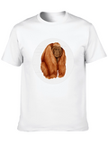 Orangutan Graphic Tee - Black Cotton T-Shirt