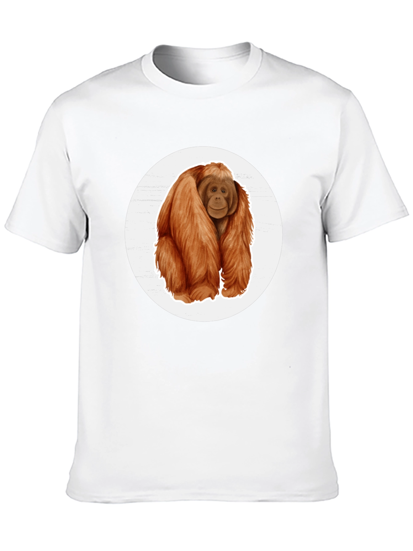 Orangutan Graphic Tee - Black Cotton T-Shirt
