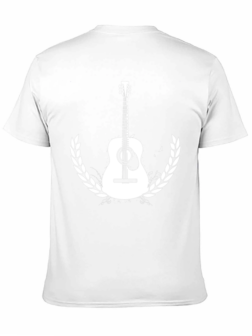 Guitar Graphic Tee - Black Cotton Casual T-Shirt