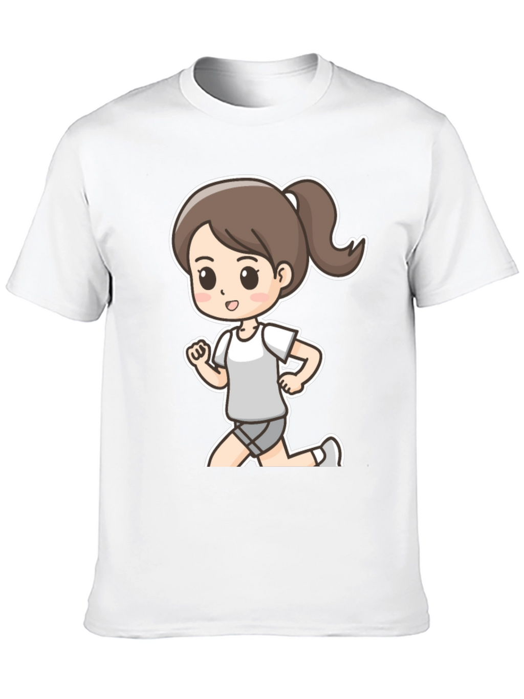 Cartoon Runner T-Shirt - Black Graphic Tee