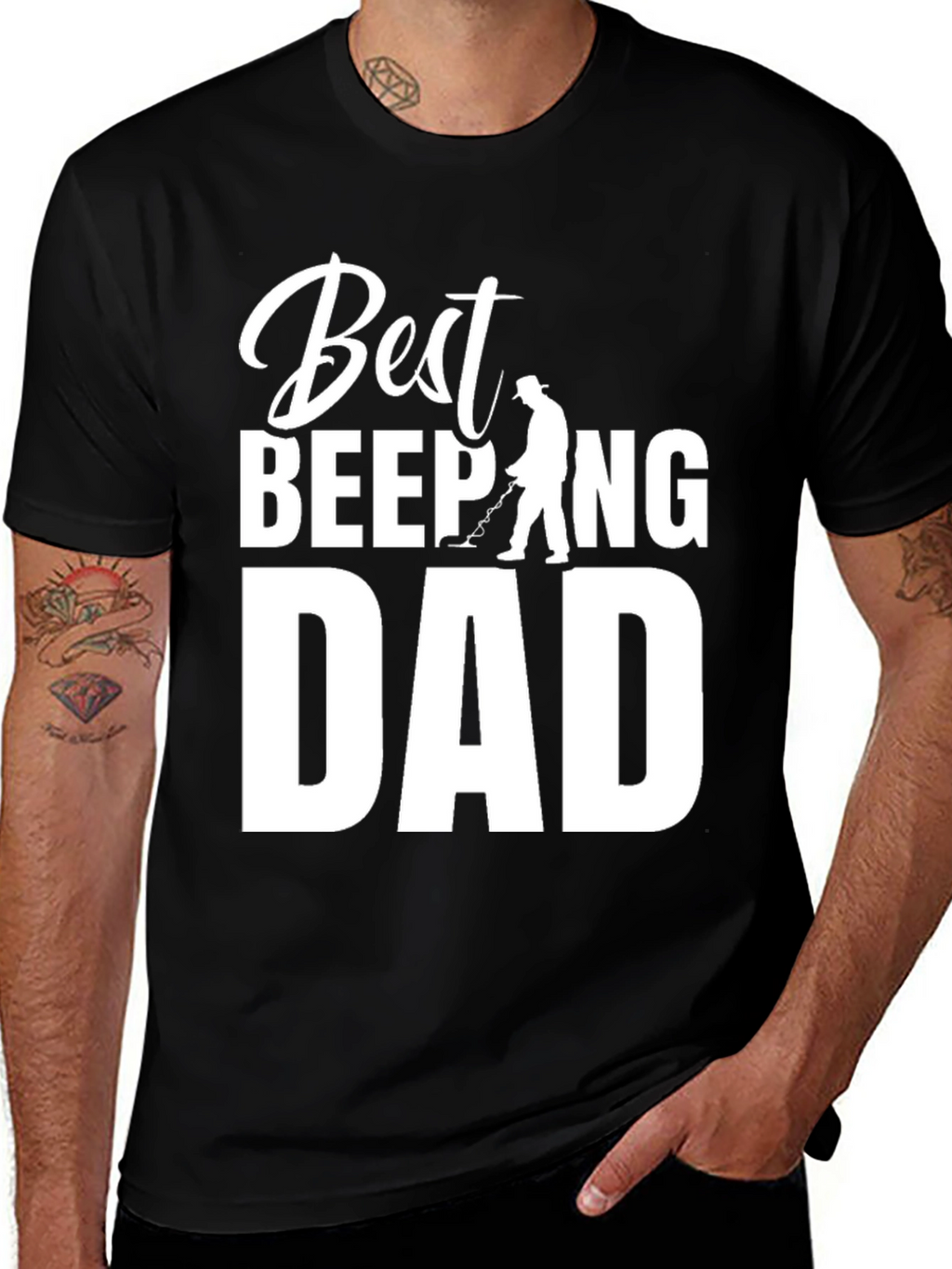 Best Beeping Dad T-Shirt - Funny Metal Detecting Tee