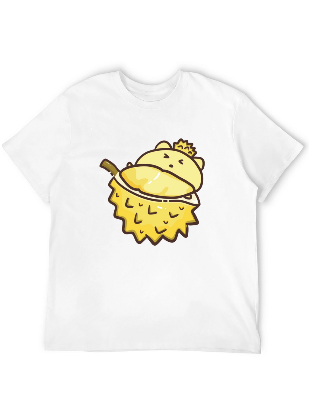 Cartoon Durian Bear Graphic Tee - Black