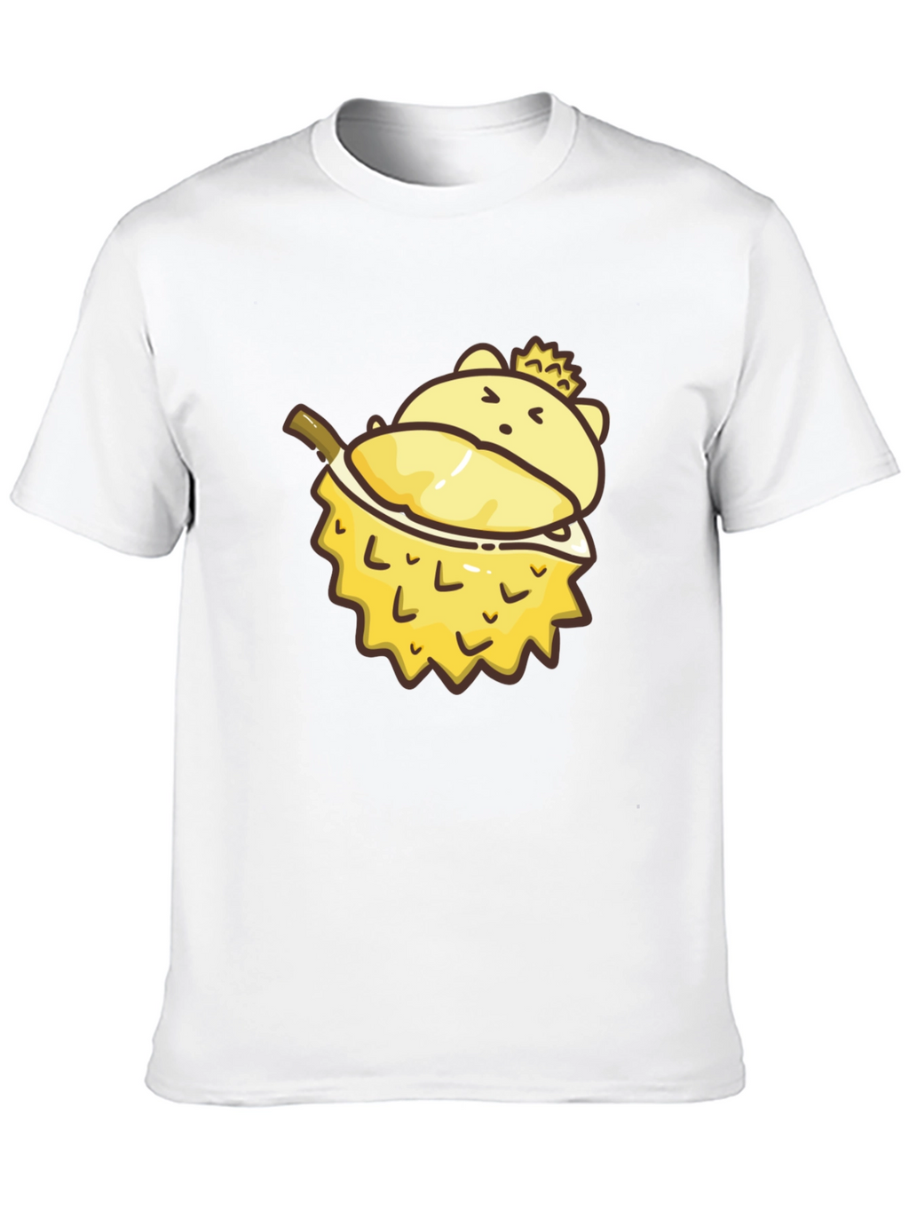 Cartoon Durian Bear Graphic Tee - Black