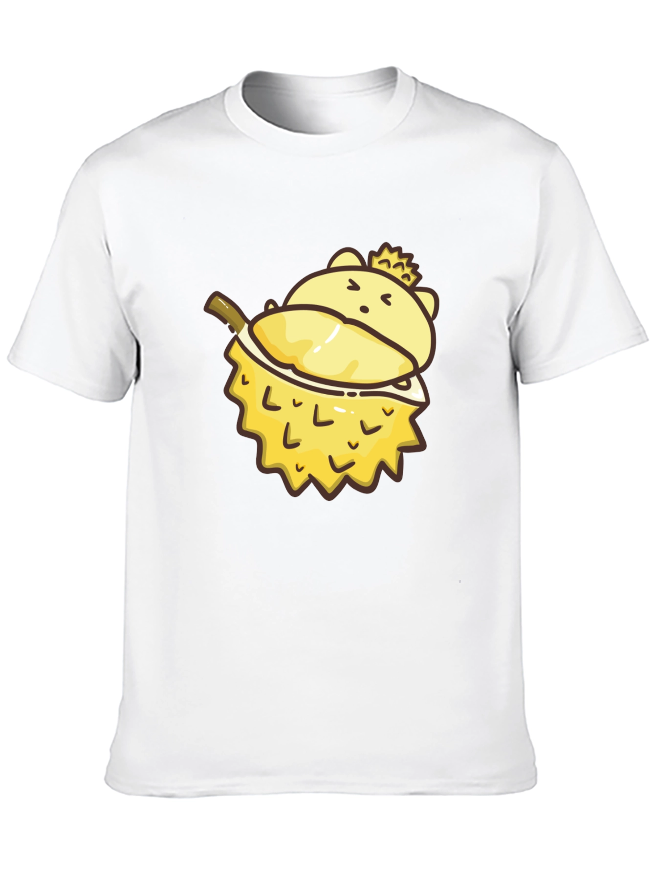 Cartoon Durian Bear Graphic Tee - Black