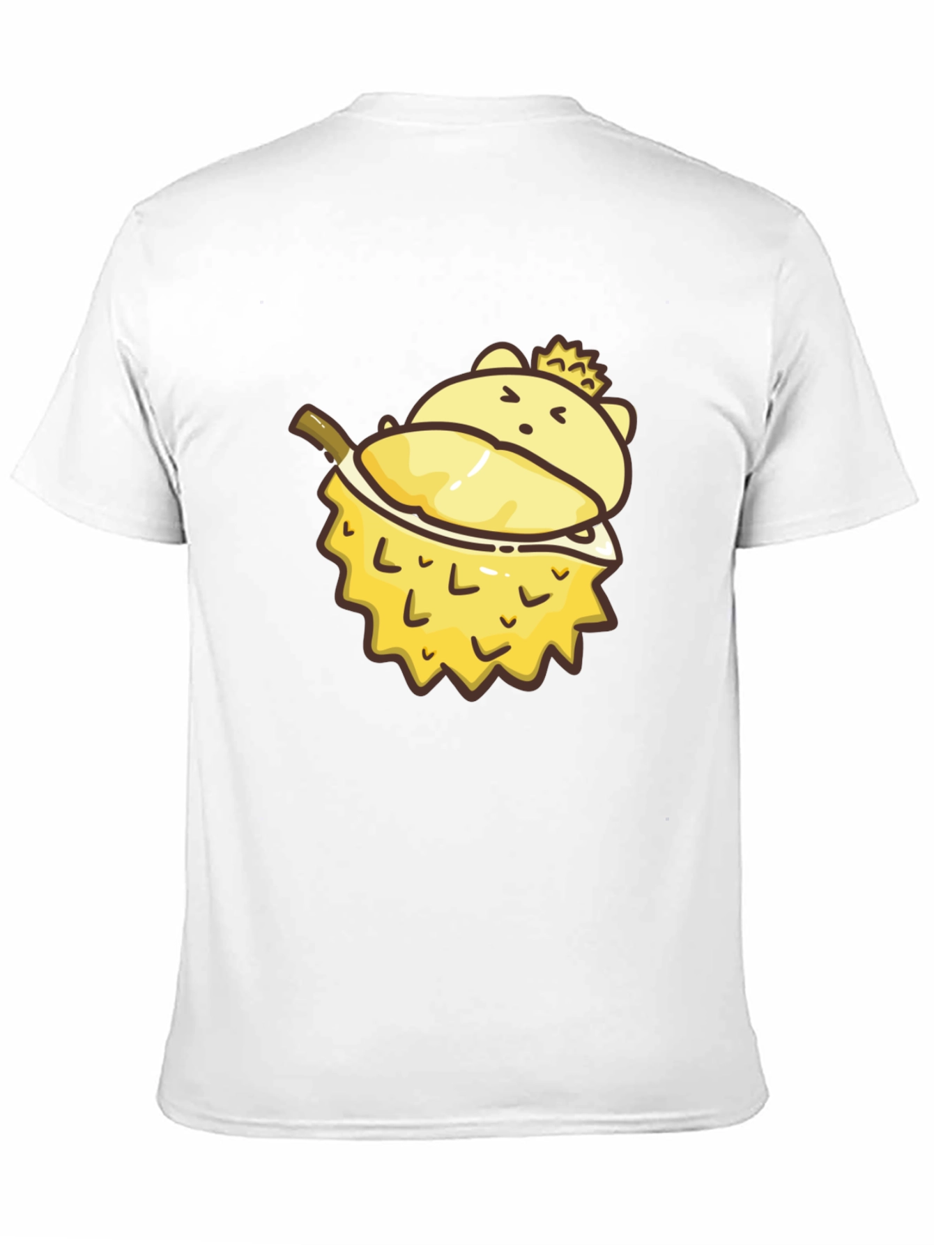 Cartoon Durian Bear Graphic Tee - Black